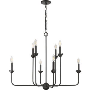 Freesia 8 Light 36 inch Matte Black Chandelier Ceiling Light